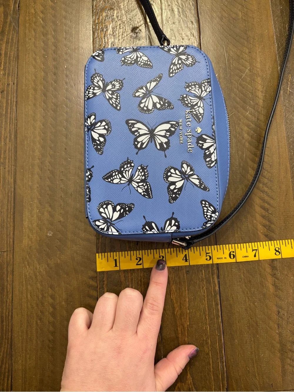 Kate Spade Staci Butterfly Sky Printed Mini Camera Crossbody